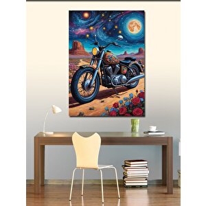 Kanvas Tablo Uzay Ve Motor 100x140 cm