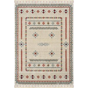Galata 20 Bej Otantik Salon Halısı İskandinav Halı Bambu Halı El Dokuma koridor halı 130x190 cm