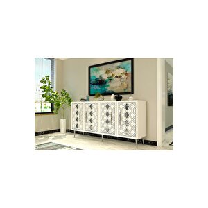 Dome (kb150) Konsol - Beyaz Gümüş Beyaz-Gümüş