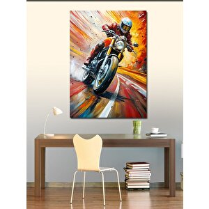 Kanvas Tablo Hızlı Motorcu 50x70 cm
