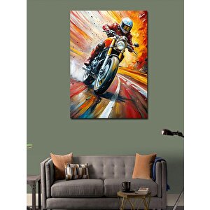 Kanvas Tablo Hızlı Motorcu 50x70 cm