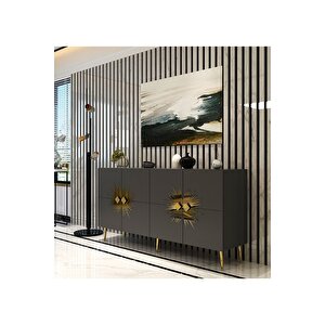 Ni̇dadh (kb150) Konsol Antrasi̇t Altın Antrasit Gold