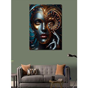 Kanvas Tablo Altın Ve Kadın 100x140 cm