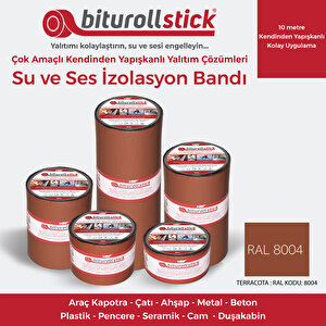 1.5 Mm 30 Cm Kırmızı 10mt. - Yapışkanlı Su Yalıtım Bandı - Tamir Bandı
