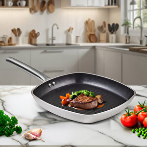 Atlanta 28 Cm Grill Tava Beige