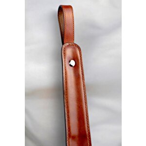 Digithome Çelik Gövdeli Deri Kaplama Yumuşak Ayakkabı Çekeceği Kerata 50cm Kahverengi C-1-1-144