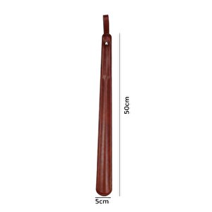 Digithome Çelik Gövdeli Deri Kaplama Yumuşak Ayakkabı Çekeceği Kerata 50cm Kahverengi C-1-1-144
