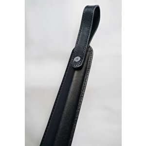 Çelik Gövdeli Deri Kaplama Yumuşak Ayakkabı Çekeceği Kerata 50cm Siyah C-1-1-144