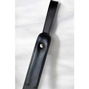 Çelik Gövdeli Deri Kaplama Yumuşak Ayakkabı Çekeceği Kerata 50cm Siyah C-1-1-144
