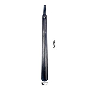 Digithome Çelik Gövdeli Deri Kaplama Yumuşak Ayakkabı Çekeceği Kerata 50cm Siyah C-1-1-144