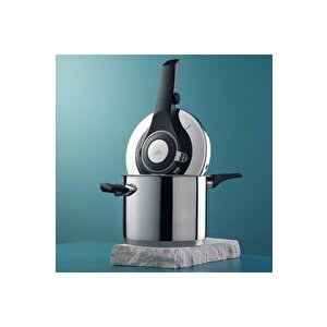 Jumbo Procook 6 Lt Düdüklü Tencere Siyah Açık Gri