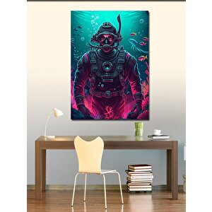 Kanvas Tablo Derin Deniz Dalgıcı 70x100 cm