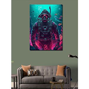 Kanvas Tablo Derin Deniz Dalgıcı 50x70 cm