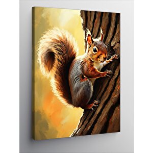 Kanvas Tablo Daldaki Sincap 50x70 cm