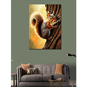 Kanvas Tablo Daldaki Sincap 50x70 cm