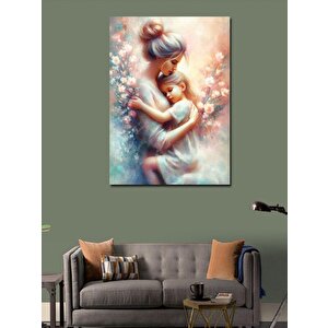 Kanvas Tablo Anne Ve Kız Temalı 70x100 cm