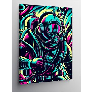 Kanvas Tablo Neon Dalgıç 70x100 cm