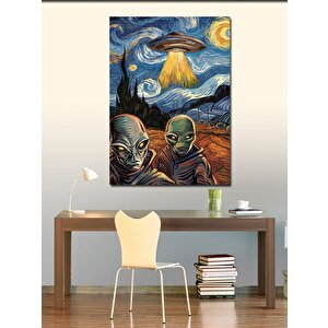 Kanvas Tablo Uzaylılar Ve Uzay Gmisi 70x100 cm
