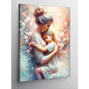 Kanvas Tablo Anne Ve Kız Temalı 100x140 cm