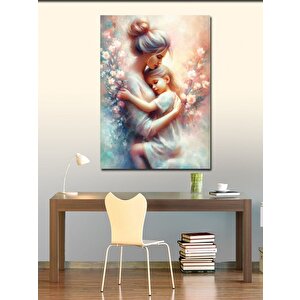 Kanvas Tablo Anne Ve Kız Temalı 100x140 cm