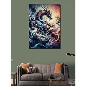 Kanvas Tablo Soyut Kadın Ve Ejderha 70x100 cm