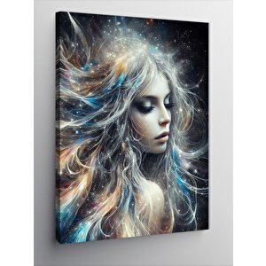 Kanvas Tablo Uzay Ve Kadın 70x100 cm
