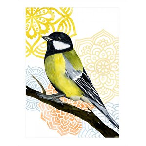 Daldaki Serçe Hediyelik Ahşap Tablo 35cm X50cm 35x50 cm