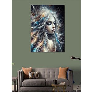 Kanvas Tablo Uzay Ve Kadın 50x70 cm