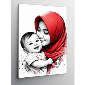 Kanvas Tablo Kadın Ve Çocuğu 70x100 cm