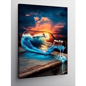 Kanvas Tablo Şişede Dalga 70x100 cm
