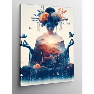 Kanvas Tablo Meditasyon Ve Kadın 70x100 cm