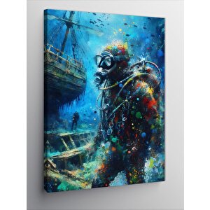 Kanvas Tablo Dalgıçlar 50x70 cm