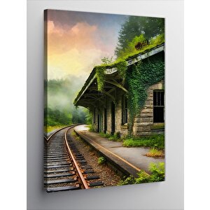 Kanvas Tablo Terk Edilmiş İstasyon 100x140 cm