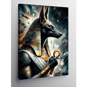 Kanvas Tablo Anubis Ve Ankh 70x100 cm