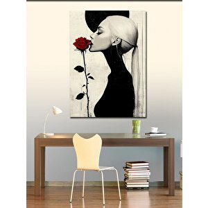 Kanvas Tablo Gül Ve Kadın 70x100 cm