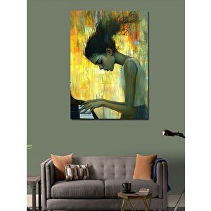 Kanvas Tablo Müzik Ve Zihin 70x100 cm