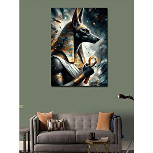 Kanvas Tablo Anubis Ve Ankh 50x70 cm