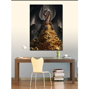 Kanvas Tablo Altınlar Ve Ejderha 100x140 cm