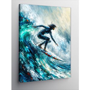 Kanvas Tablo Dalga Sörfçüsü 50x70 cm