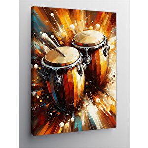 Kanvas Tablo Vurmalı Çalgılar Ve Ritim 100x140 cm