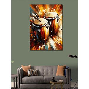 Kanvas Tablo Vurmalı Çalgılar Ve Ritim 100x140 cm