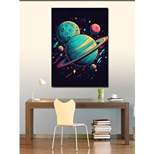 Kanvas Tablo Gezegenler Ve Uzay 100x140 cm