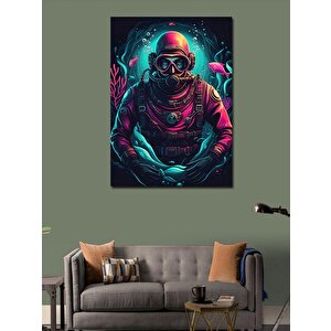 Kanvas Tablo Neon Dalgıç 50x70 cm