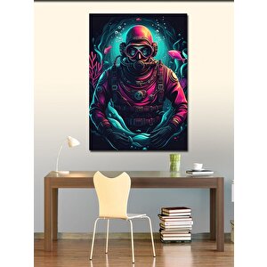 Kanvas Tablo Neon Dalgıç 70x100 cm