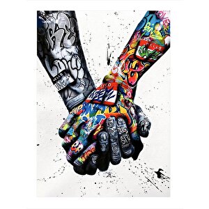 Dövmeli Eller Mdf Poster 25cmx 35cm 25x35 cm