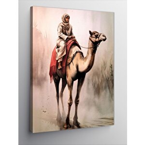 Kanvas Tablo Deve Ve Kadın 50x70 cm