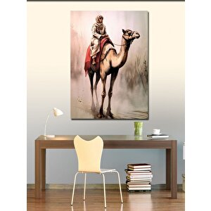 Kanvas Tablo Deve Ve Kadın 50x70 cm