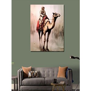Kanvas Tablo Deve Ve Kadın 50x70 cm