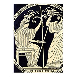 Hera Ve Promethus Mdf Tablo 35cm X50cm 35x50 cm