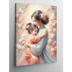Kanvas Tablo Asyalı Anne Ve Kız 70x100 cm